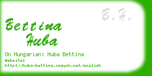 bettina huba business card